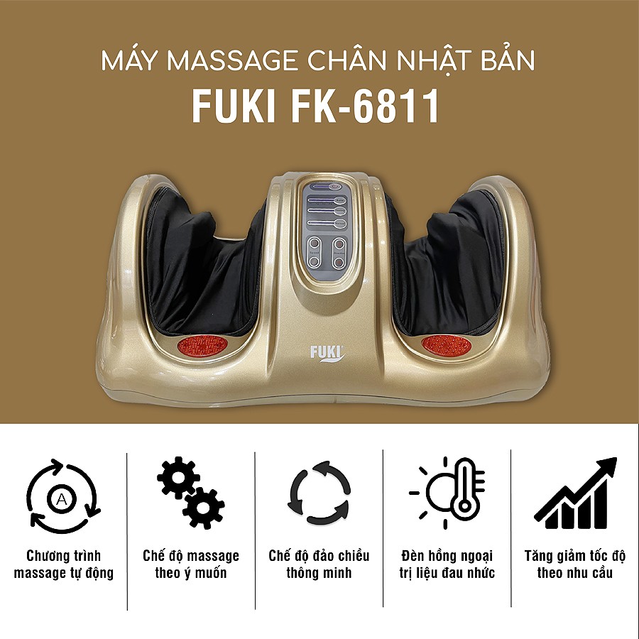 Máy massage chân hồng ngoại Fuki Nhật Bản FK-6811 (màu vàng)